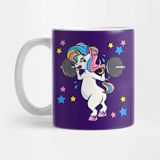 Weight Lifting Unicorn Funny Workout Mug